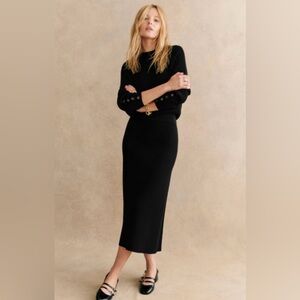 [TWO-PIECE] Sezane Naelle skirt + Sami sweater Jumper in Black Sz S